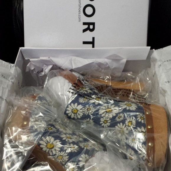 Report Mylie Blue Floral Slingback Platform Clogs - Picture 7 of 7